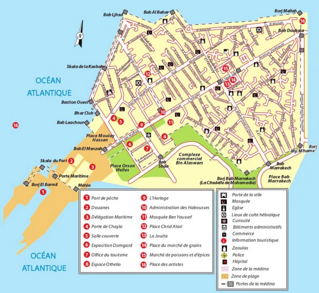 Essaouira Morocco map