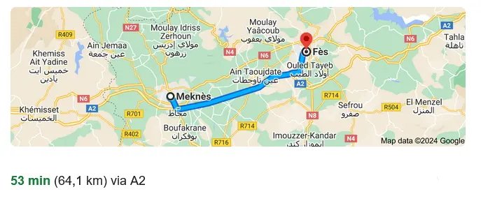 closest city to Meknes